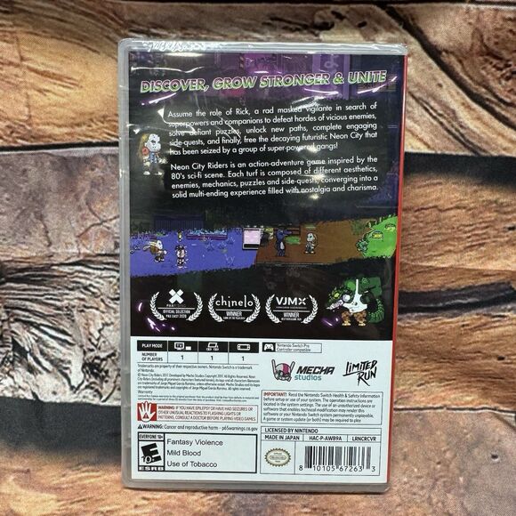Neon City Riders Super-Powered Edition Nintendo Switch Physical Sealed LRG New - Picture 2 of 6